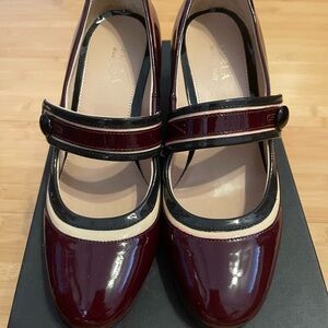 Furla Burgundy and Black Heels